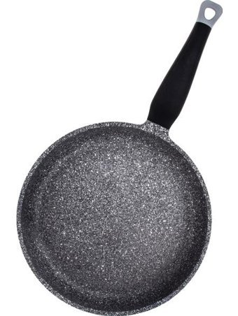 Aryıldız T/T Cast Alu Plastik Saplı Alüminyum Döküm 26 cm Düz Tava Siyah