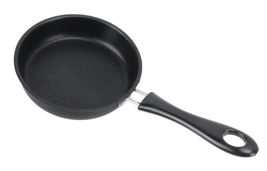Tonysa Premium Plastik Saplı Paslanmaz Çelik 12 cm Düz Tava Siyah