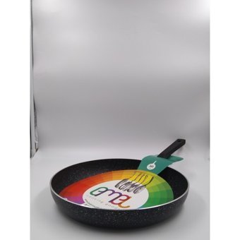 Emel Tetra Plastik Saplı Granit 30 cm Düz Tava Siyah