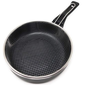 Mge World Plastik Saplı Alüminyum 24 cm Kızartma Tava Siyah