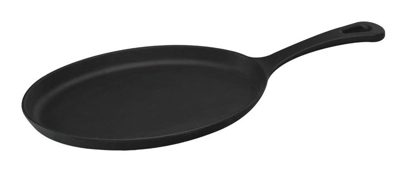 Lava Fajita Döküm 17x23 cm Düz Tava Siyah