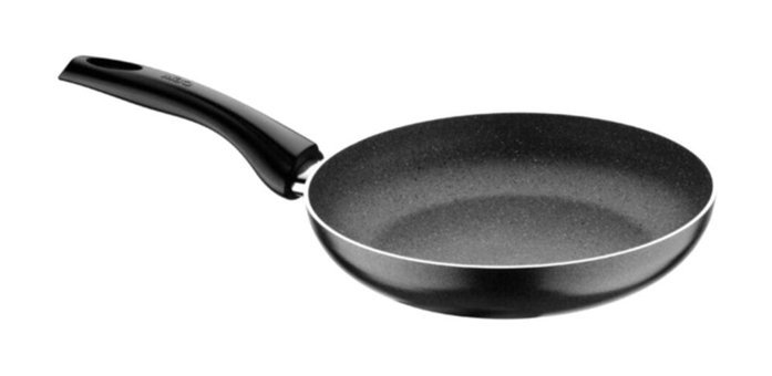 Cem Dynamic Stone Plastik Saplı Alüminyum 22 cm Düz Tava Siyah