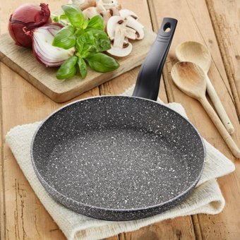 Lavonni Plastik Saplı Granit 20 cm Düz Tava Gri