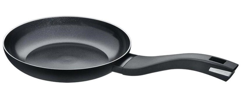 Berndes Plastik Saplı Seramik 30 cm Düz Tava Siyah