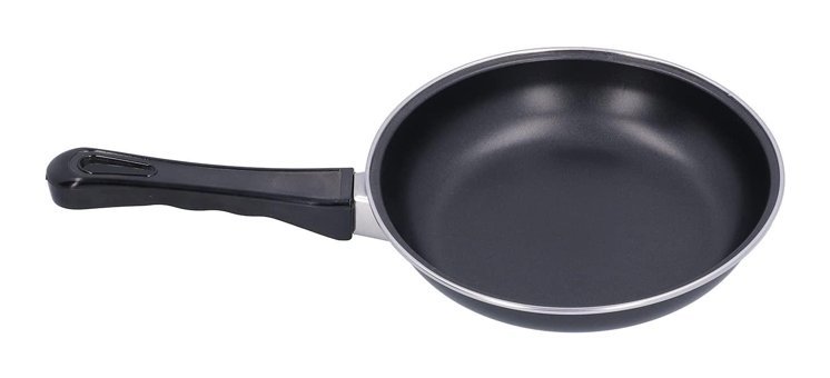 Entatial Mini Plastik Saplı Paslanmaz Çelik 25 cm Kızartma Tava Siyah