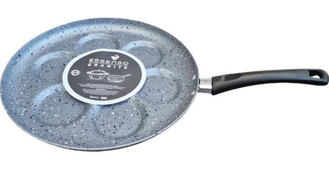 Essenso 7 Bölüm Plastik Saplı Granit 28 cm Pankek Tava Gri