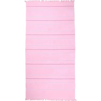Baveno Pamuklu Plaj Havlusu Pembe