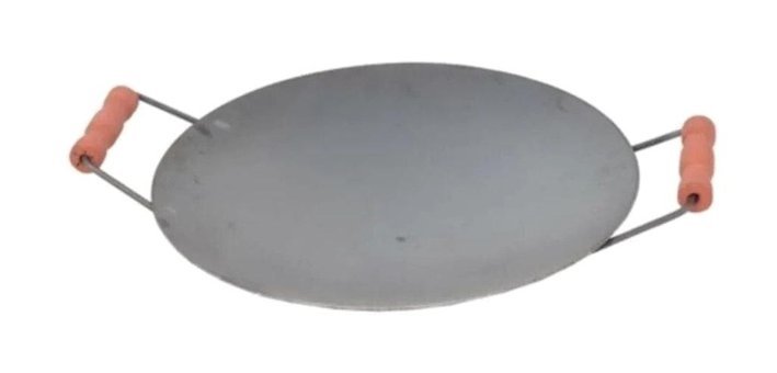 Dizayn Feminox Ahşap Saplı 40 cm Saç Tava Gri