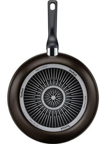 Tefal 2X XL Intense C38405 Plastik Saplı Alüminyum 26 cm Düz Tava Siyah