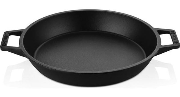 Defonte Döküm Saplı Emaye 36 cm Kızartma Tava Siyah