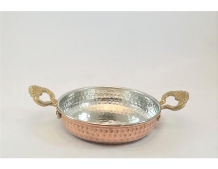 Kayseri Bakırcılık Bakır 16 cm Sahan Tava Gri