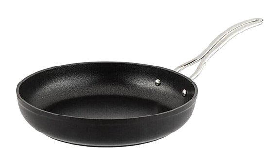 Saflon Metal Saplı Alüminyum 20 cm Düz Tava Siyah
