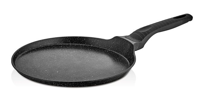 Laviss Kitchen Plastik Saplı Döküm 26 cm Krep Tava Gri