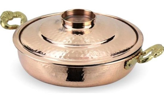 Morya Kapaklı Bakır 19 cm Sahan Tava
