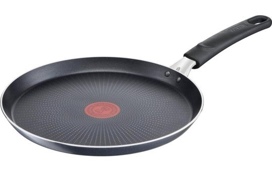 Tefal 2 XXL Force Plastik Saplı Titanyum 25 cm Krep Tava Siyah