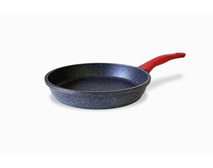 Khor Grid Plastik Saplı Döküm 28 cm Düz Tava Gri