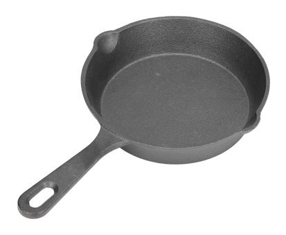 Buachois Mini Demir Döküm Demir Döküm 14 cm Kızartma Tava Gri