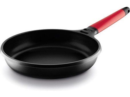 Castey Plastik Saplı Alüminyum Döküm 24 cm Kızartma Tava Gri