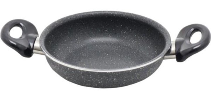 Essenso Plastik Kulplu Granit 26 cm Krep Tava Gri
