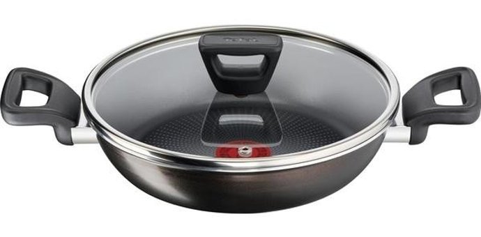 Tefal 2X XL C38470 Plastik Saplı Alüminyum 24 cm Sahan Tava Siyah