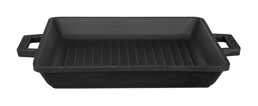 Lava Dikdörtgen Döküm 26x26 cm Grill Tava Siyah