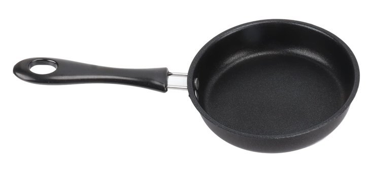 Baofuya Plastik Saplı Paslanmaz Çelik 12 cm Kızartma Tava Siyah