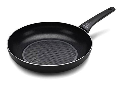 Moneta Recy 0005550130 Plastik Saplı Alüminyum 30 cm Düz Tava Siyah