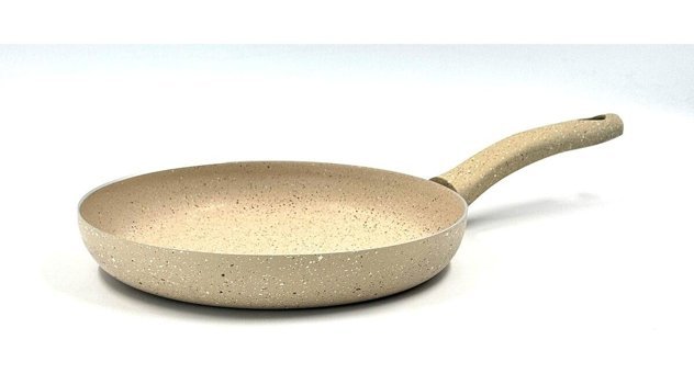 Janett Plastik Saplı Granit 18 cm Düz Tava Bej