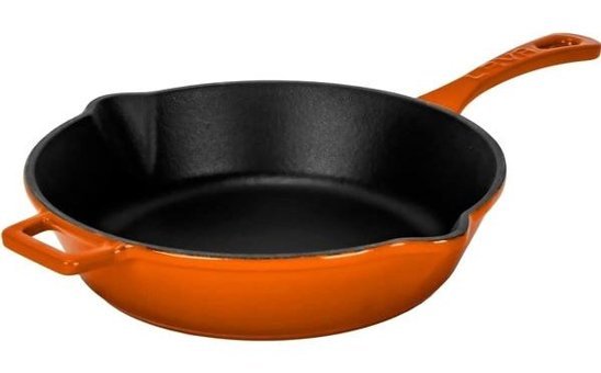 Byars Bilişim Döküm Saplı Demir Döküm 24 cm Kızartma Tava Turuncu