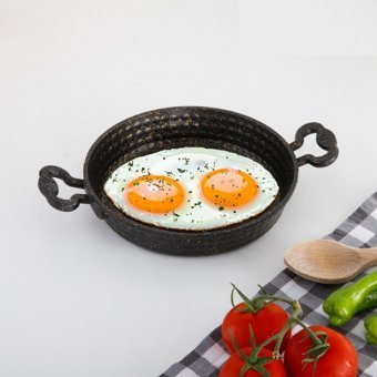 Evren Gold Stone Döküm Saplı Döküm 20 cm Sahan Tava Altın-Siyah