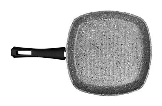 Karaca Grey Stone Plastik Saplı Alüminyum 28 cm Grill Tava Gri