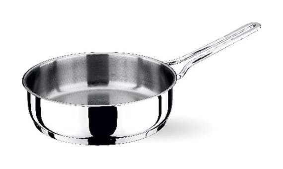 Akdeniz Elit Çelik Saplı Metal 24 cm Düz Tava Metalik
