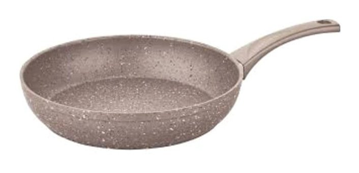 O.M.S Plastik Saplı Döküm 26 cm Düz Tava Kahverengi