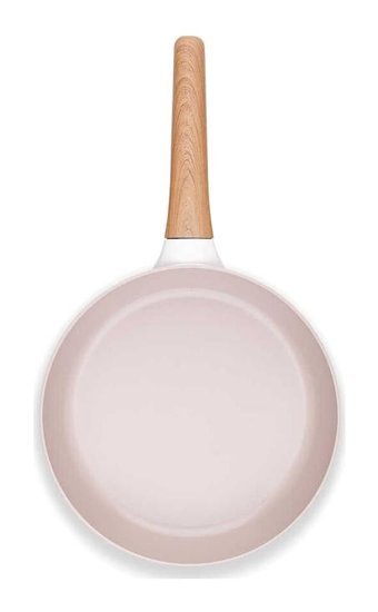 Korkmaz Gusto A2983 Ahşap Saplı Seramik 24 cm Düz Tava Krem