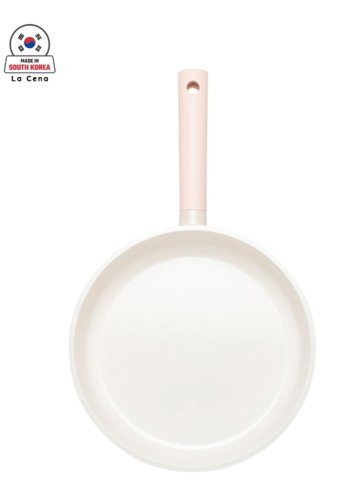 Lacena Plastik Saplı Seramik 24 cm Düz Tava Pembe