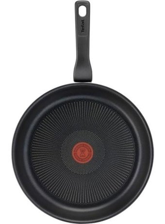 Tefal 3X Force Plastik Saplı Titanyum 28 cm Düz Tava Siyah