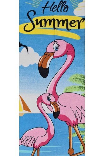Dyf Textıle Flamingo Flamingo Pamuklu Çocuk Plaj Havlusu Çok Renkli