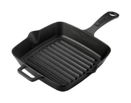 Lava Kare Döküm 20x20 cm Grill Tava Siyah