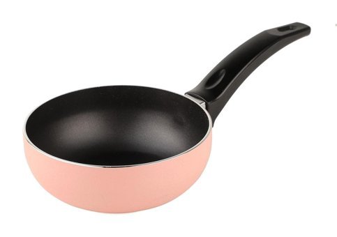 Evisimo Plastik Saplı 12 cm Wok Tava Toz Pembe
