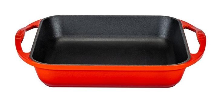 Lava Kare Döküm 26x26 cm Kızartma Tava Kırmızı