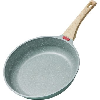 Kkmoon Ahşap Saplı Alüminyum 28 cm Kızartma Tava Yeşil