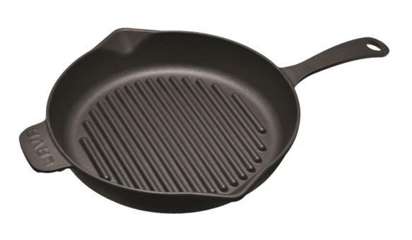 Lava Döküm Saplı Döküm 28 cm Grill Tava Siyah