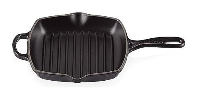 Le Creuset Kare Döküm Saplı Demir Döküm 26 cm Grill Tava Siyah