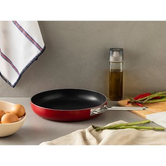 English Home Excellence Metal Saplı Alüminyum 26 cm Düz Tava Kırmızı