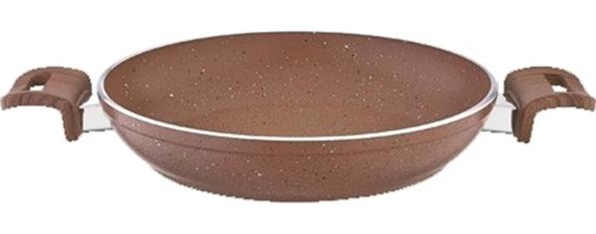 Kahramanlar Fiesta Ahşap Saplı Granit Döküm 18 cm Sahan Tava Kahverengi