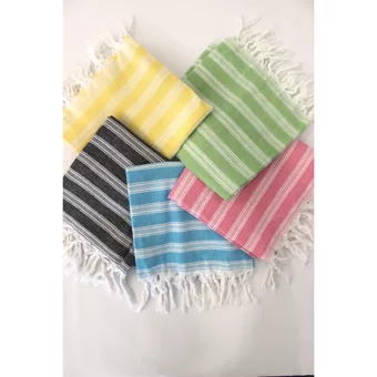 Asa Cotton Rejenere Saraylı Pamuklu Plaj Havlusu Kırmızı