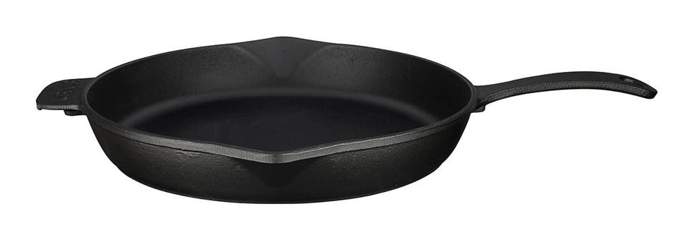 Lava Döküm Saplı Döküm 30 cm Kızartma Tava Siyah