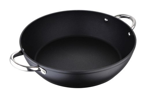 Princess Masterpro 3557 Metal Saplı Alüminyum 32 cm Düz Tava Siyah