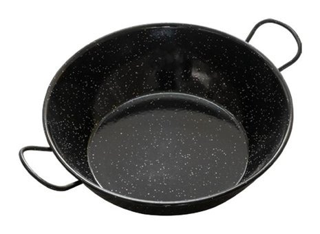 Smalto Emaye 38 cm Düz Tava Siyah