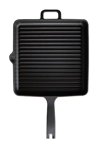 Voeux Kitchenware Döküm Saplı Döküm 30 cm Grill Tava Siyah